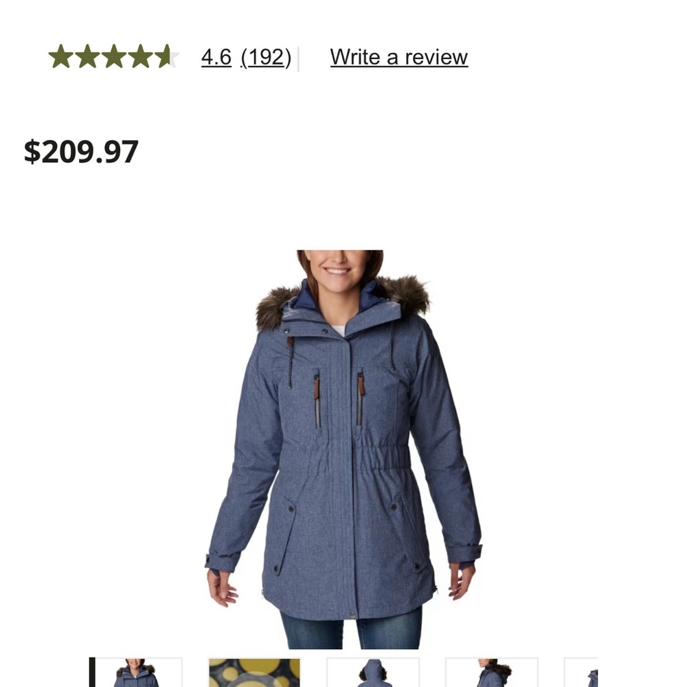Columbia Women's Heathered Blue Ski Jacket